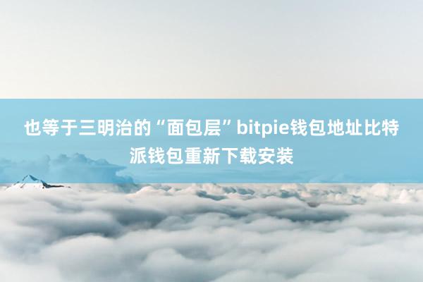 也等于三明治的“面包层”bitpie钱包地址比特派钱包重新下载安装