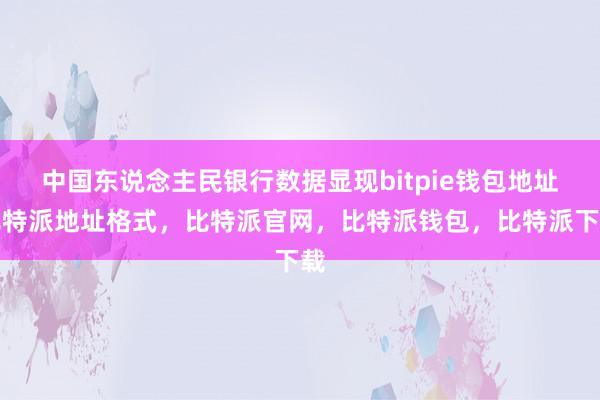 中国东说念主民银行数据显现bitpie钱包地址比特派地址格式，比特派官网，比特派钱包，比特派下载