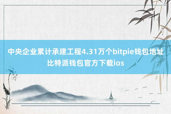 中央企业累计承建工程4.31万个bitpie钱包地址比特派钱包官方下载ios