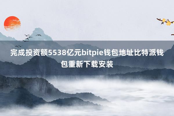 完成投资额5538亿元bitpie钱包地址比特派钱包重新下载安装