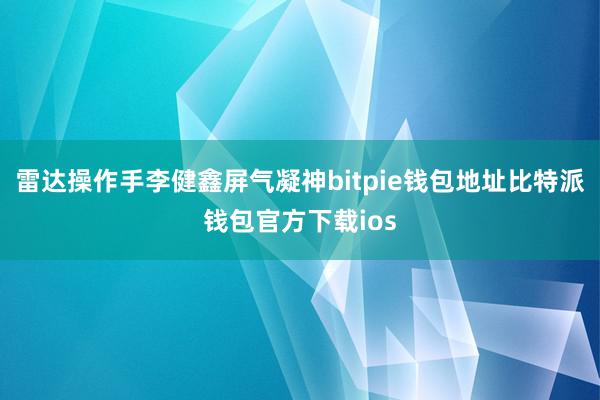 雷达操作手李健鑫屏气凝神bitpie钱包地址比特派钱包官方下载ios