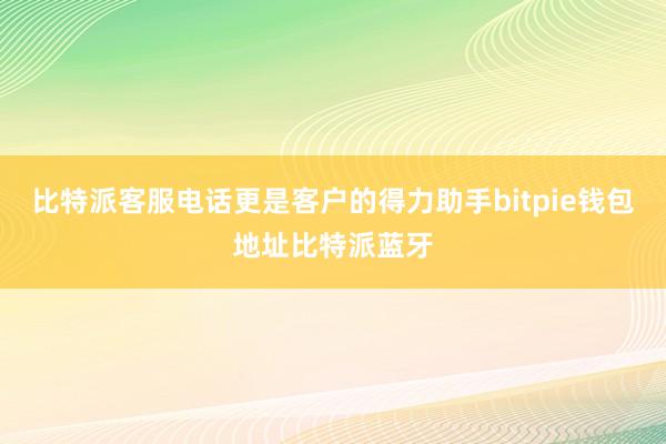 比特派客服电话更是客户的得力助手bitpie钱包地址比特派蓝牙