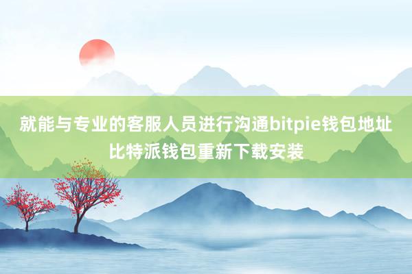 就能与专业的客服人员进行沟通bitpie钱包地址比特派钱包重新下载安装