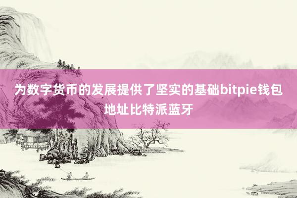 为数字货币的发展提供了坚实的基础bitpie钱包地址比特派蓝牙