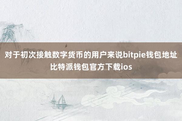 对于初次接触数字货币的用户来说bitpie钱包地址比特派钱包官方下载ios