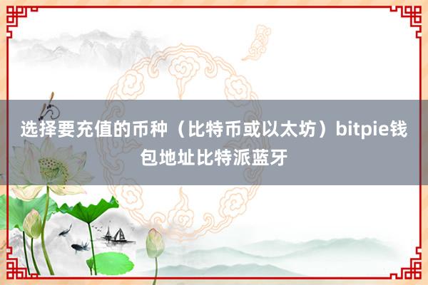 选择要充值的币种（比特币或以太坊）bitpie钱包地址比特派蓝牙