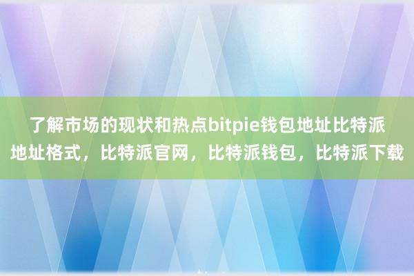 了解市场的现状和热点bitpie钱包地址比特派地址格式，比特派官网，比特派钱包，比特派下载