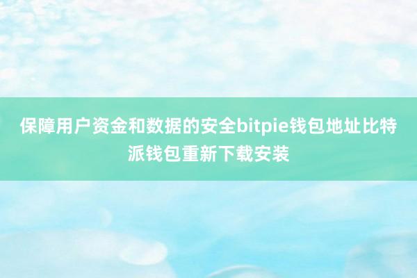 保障用户资金和数据的安全bitpie钱包地址比特派钱包重新下载安装