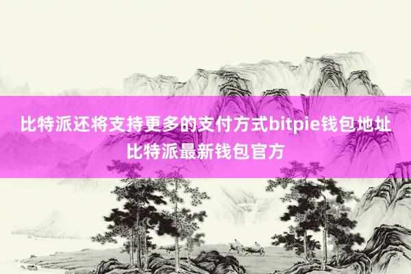 比特派还将支持更多的支付方式bitpie钱包地址比特派最新钱包官方