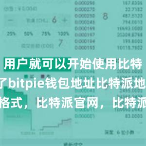 用户就可以开始使用比特派应用了bitpie钱包地址比特派地址格式，比特派官网，比特派钱包，比特派下载