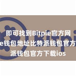 即可找到Bitpie官方网站bitpie钱包地址比特派钱包官方下载ios