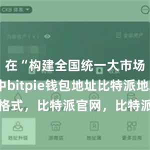 在“构建全国统一大市场”一节中bitpie钱包地址比特派地址格式，比特派官网，比特派钱包，比特派下载