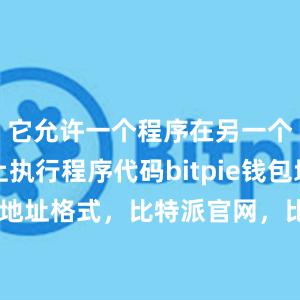 它允许一个程序在另一个计算机上执行程序代码bitpie钱包地址比特派地址格式，比特派官网，比特派钱包，比特派下载