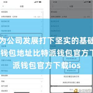 为公司发展打下坚实的基础bitpie钱包地址比特派钱包官方下载ios