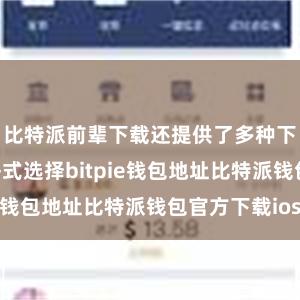 比特派前辈下载还提供了多种下载方式和格式选择bitpie钱包地址比特派钱包官方下载ios