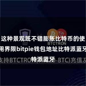 这种景观既不错膨胀比特币的使用界限bitpie钱包地址比特派蓝牙