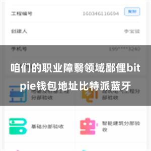 咱们的职业障翳领域鄙俚bitpie钱包地址比特派蓝牙