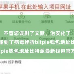 不管您误删了文献、治安化了硬盘已经碰到了病毒挫折bitpie钱包地址比特派最新钱包官方