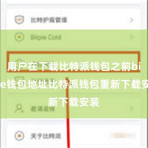 用户在下载比特派钱包之前bitpie钱包地址比特派钱包重新下载安装