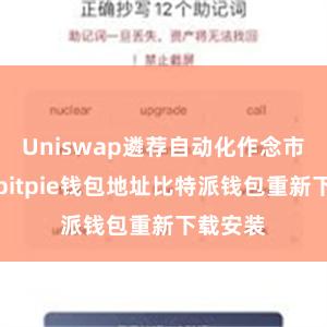 Uniswap遴荐自动化作念市商样貌bitpie钱包地址比特派钱包重新下载安装